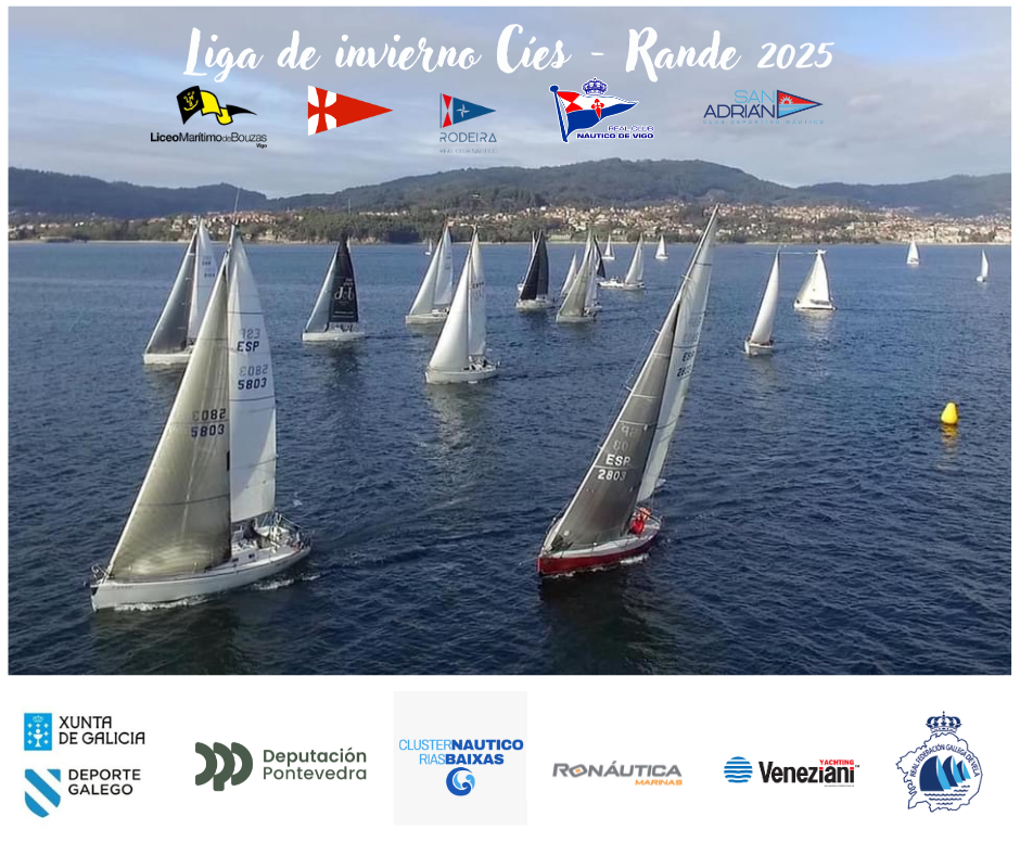 El Club Náutico Deportivo San Adrián de Cobres acoge la 3ª Regata de la Liga de Invierno Cíes – Rande 2025